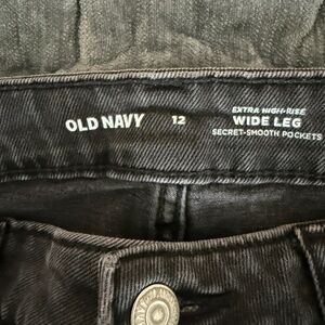 Old Navy Charcoal Wide Leg Trousers